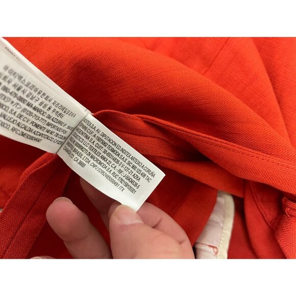 Zara Womens Blazer Suit Jacket Large L Pumpkin orange Lined 2922/041 NWT - Picture 10 of 16